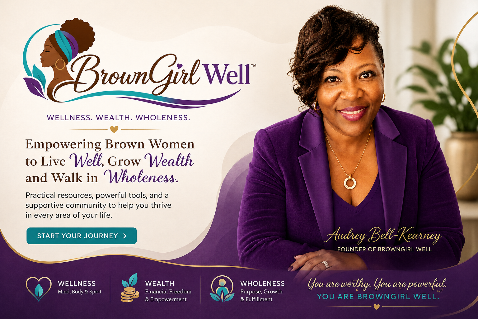Audrey Bell-Kearney, Founder of BrownGirl Well